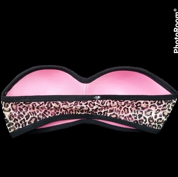 Victoria secret pink strapless bandeau animal print XS/TP NWOT - Picture 12 of 12